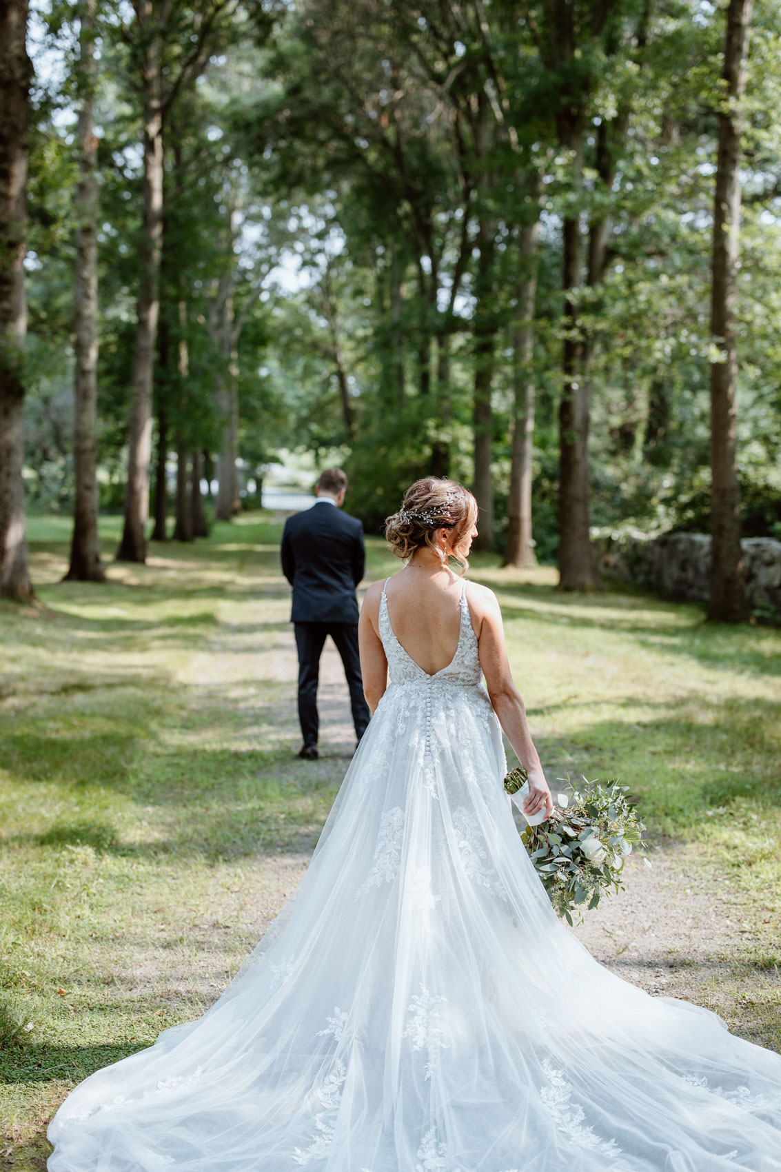 A chic garden wedding at Glen Magna Farms in Beverly, MA.